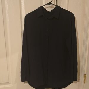 Uniqlo Black Casual Button Down Shirt